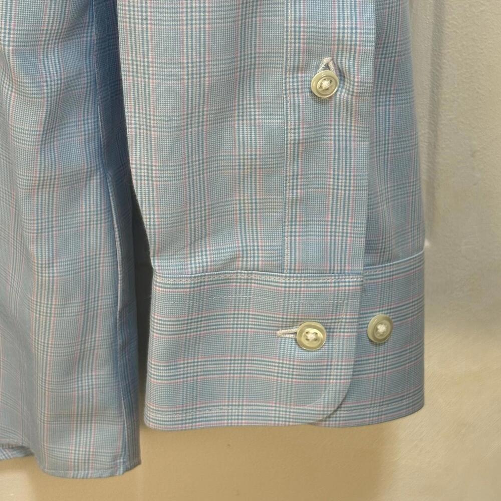 Brooks Brothers 1818 Regent Shirt Mens 16 2/3‎ Blue Plaid Non Iron Supima Cotton - Picture 6 of 9